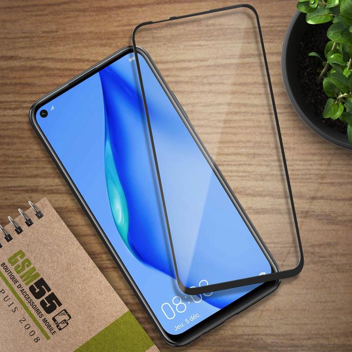 Actual product image Akashi 9H Displayschutzfolie für Huawei P40 Lite – Rand Schwarz (1 Piece, Huawei P40 Lite)