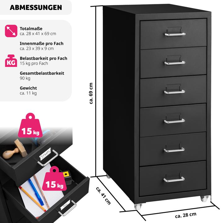Immagine prodotto tectake contenitori in rotolo (41 x 28 x 69 cm)
