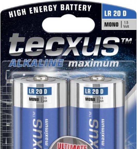 Actual product image Tecxus Mono LR 20 D - Battery 2 x D - Alkaline (2 pcs., D, 14800 mAh)