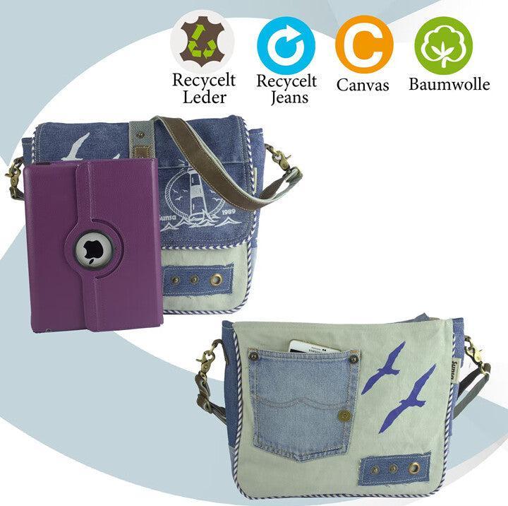 Immagine prodotto Sunsa Borsa in denim Borsa a tracolla Borsa a mano Scuola Upcycling No.54