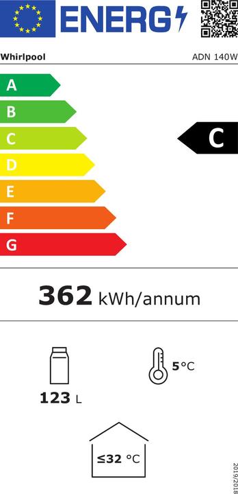 Energie-Label Whirlpool ADN 140 W (125 l)