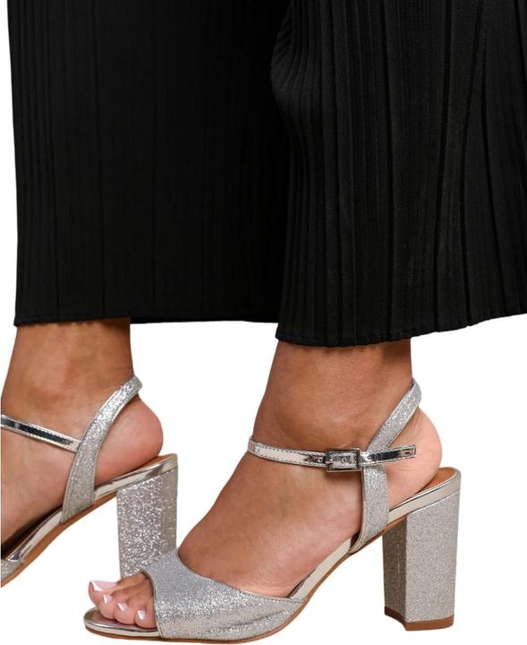 Actual product image Where's That From Womens/Ladies Florence Ankle Strap Medium Block Heel High Heels (41)