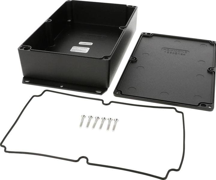 Produktbild Hammond 1550Z124FBK Universal-Gehäuse 223 x 147 55 Aluminium Druckguss Schwarz (Gehäuse)
