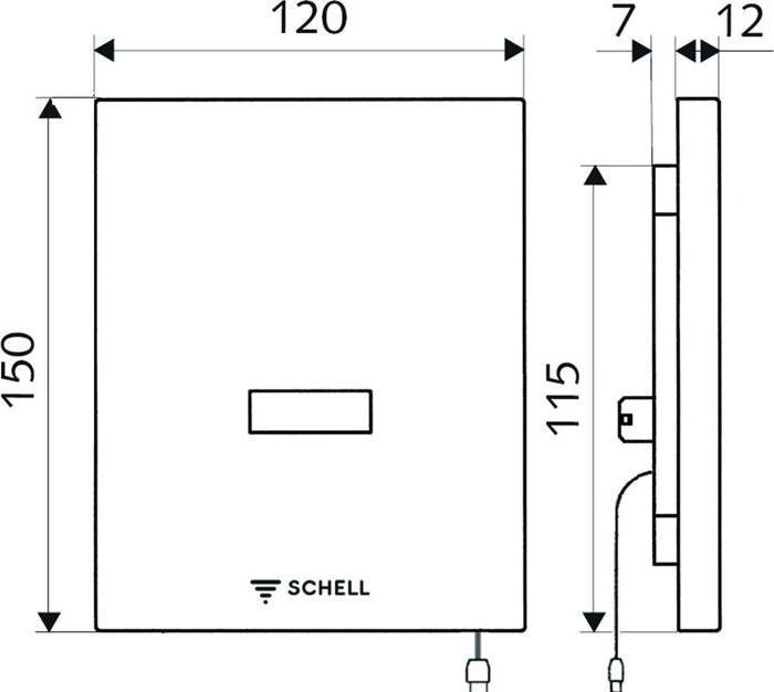 Image du produit Schell Commande d'urinoir EDITION E 6 V Batt-Betr protégé contre le vandalisme ES