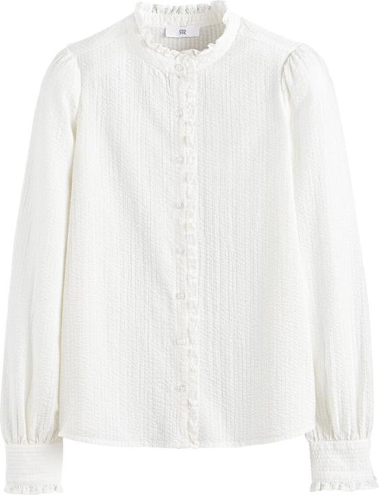 La Redoute Collections Langärmelige Bluse mit Rüschenkragen (36)