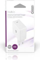 Immagine prodotto Nedis Caricabatterie da rete 100 W GaN a carica rapida 3.0 5.0 A A - Numero di uscite: 1, USB-C™, Auto (100 W)