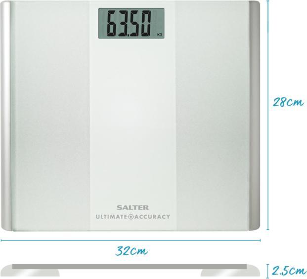 Salter 9009 WH3R Ultimate Accuracy Electronic Bathroom Scales white (180 kg)