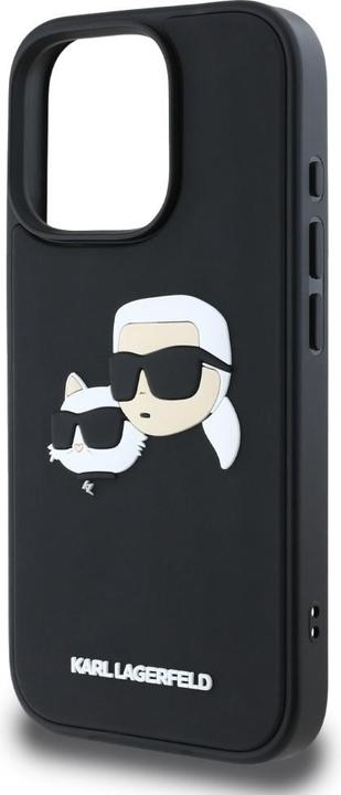 Produktbild Karl Lagerfeld HC 3D Rubber Double Heads iPhone 16 Pro Max Case - Black (Apple iPhone 16 Pro Max)