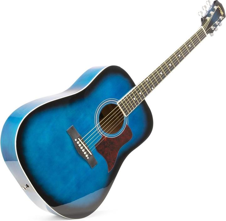 Image du produit Max Guitare western SoloJam Set bleu (Set de guitares acoustiques, Palissandre, Tilleul)