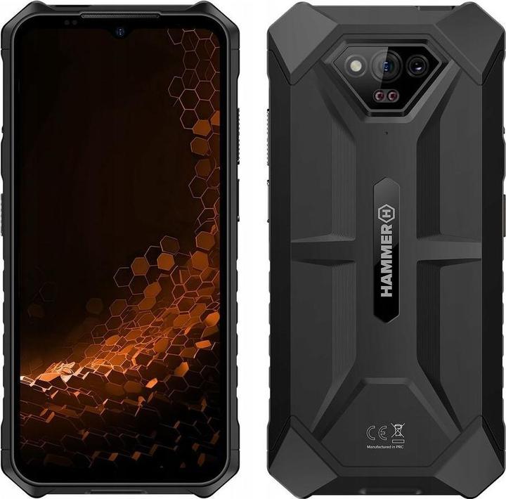 Myphone Hammer Iron V LTE 6/64GB czarny (64 GB, Black, 6.50", Dual SIM, 50 Mpx)