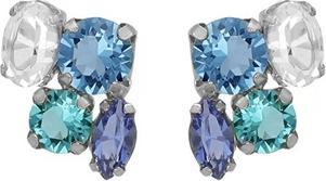 Victoria Cruz Fashionable sterling silver earrings with Lisbon crystals A4792-MHT