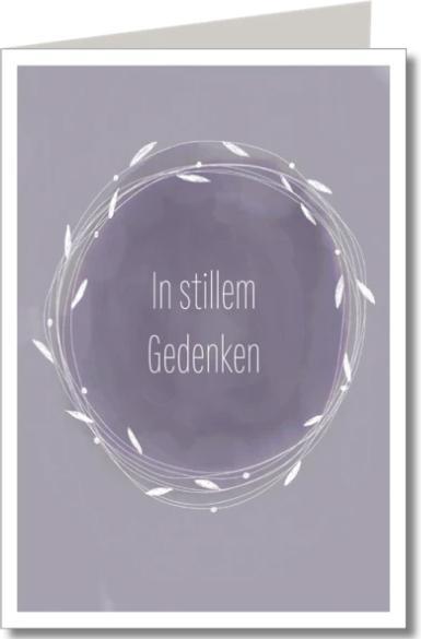 Actual product image Keitcards Funeral card in silent memory