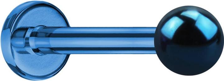 Produktbild Star Piercing Labret dunkelblau mit Kugel (Chirurgenstahl 316L, ohne Messing)