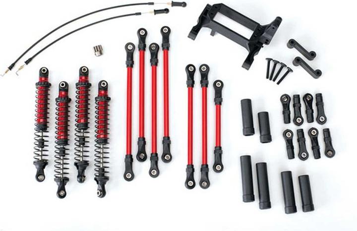 Traxxas trx-4 long arm lift kit komplett rot