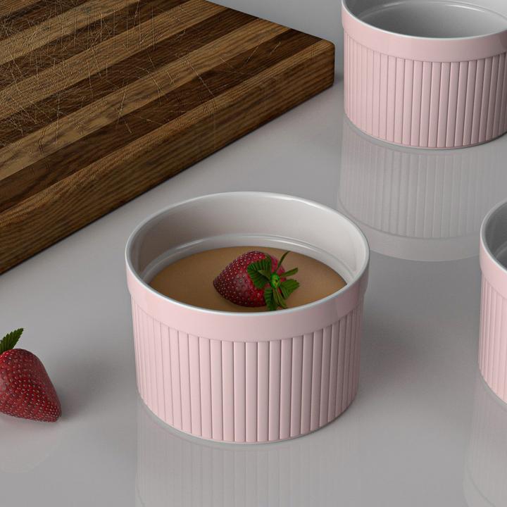 Actual product image Intirilife Set of 6 Soufflé Moulds Casserole Dishes