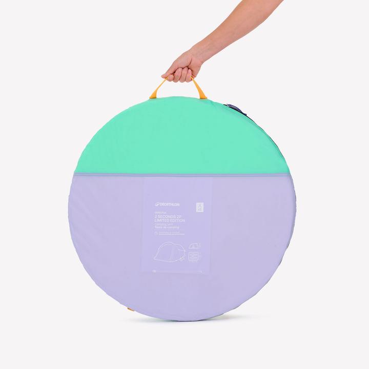 Produktbild Quechua Faltzelt - 2 Seconds für 2 Personen Limited Edition 20 Jahre Summer blau (Wurfzelt, 2.90 kg, 2 Personen)