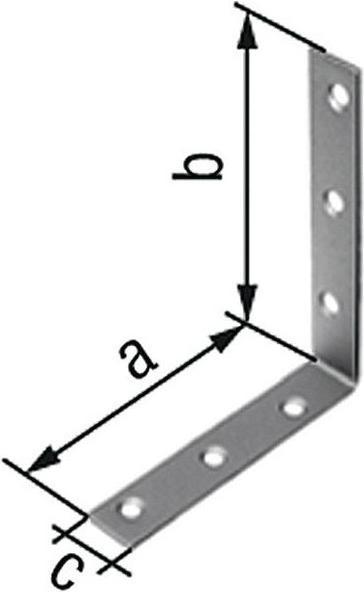 Image du produit Alberts Equerre de chaise 40 x 40 x 15 mm, acier inoxydable, 1 pièce (1 pcs)