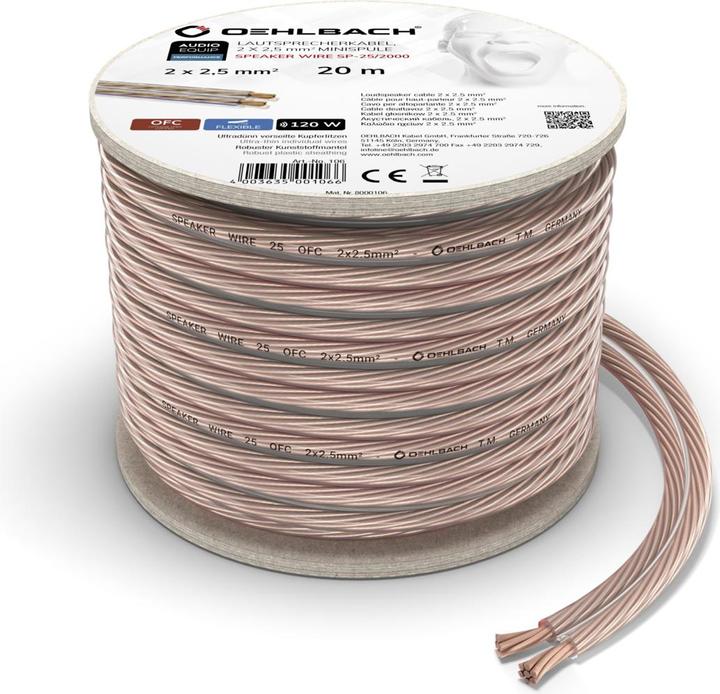 Oehlbach Speaker Wire Sp25 (20 m, 2.50 mm²)