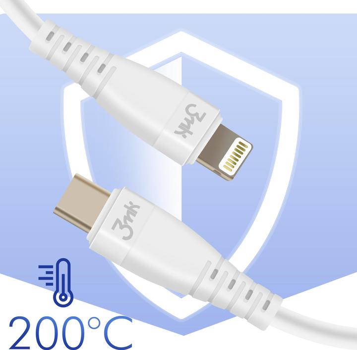 Image du produit 3MK Câble USB Hyper Silicone Cable Lightning 20W 1m (1 m, USB 3.2 Gen 1, 20 W)