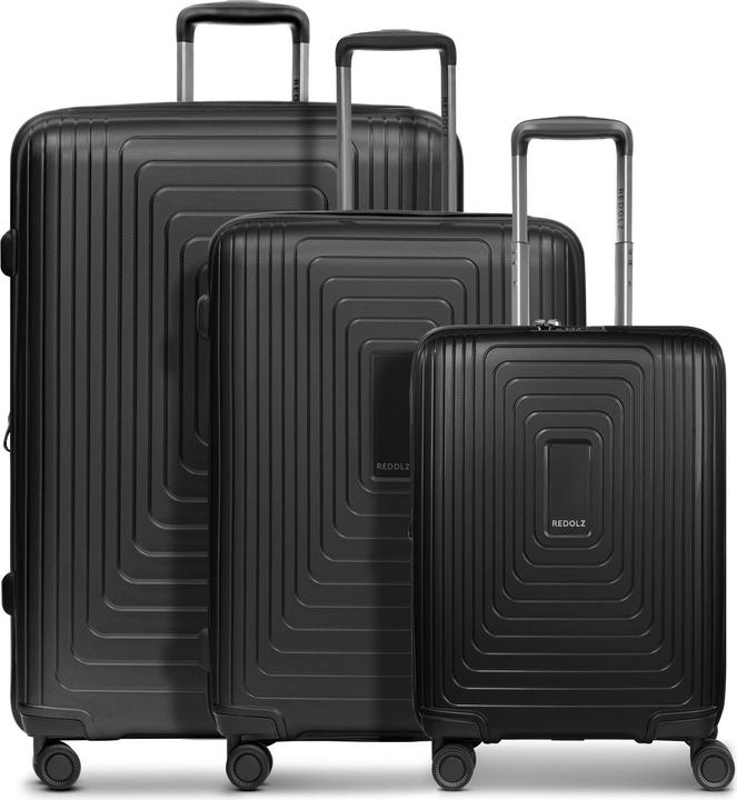 Redolz Essentials 14 4 Rollen Kofferset 3-teilig mit Dehnfalte (250 l, XL (ab 115l))