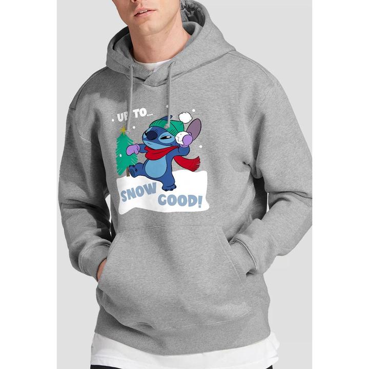 Immagine prodotto Lilo & Stitch Felpa con Cappuccio Cucitura Palla Di Neve Uomo (XL)
