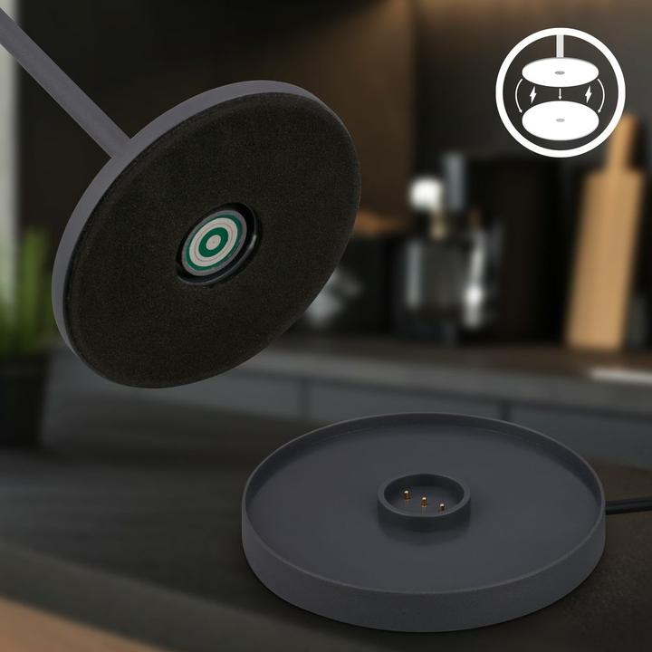Produktbild Briloner Akku LED Tischleuchte mit Ladestation, Mini, Touch, Anthrazit (150 lm)