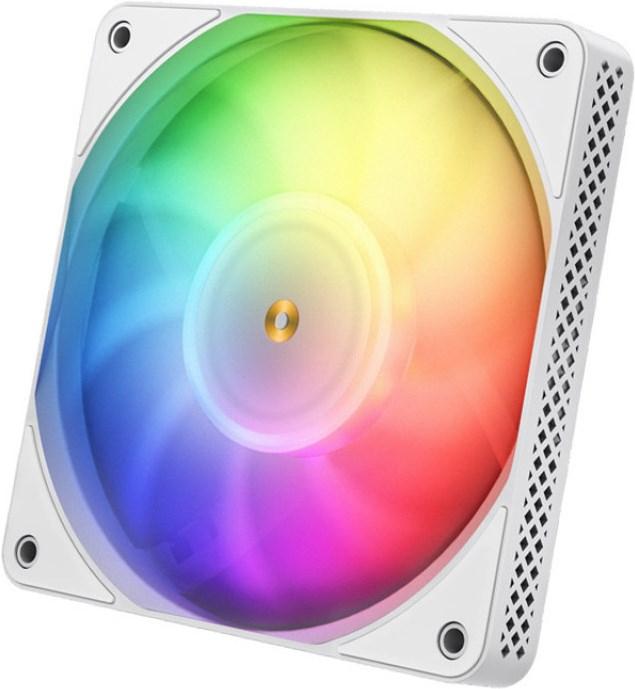 Actual product image Jonsbo HF1215 Slim PWM fan, ARGB, 120mm - white (120 mm, 1 x)