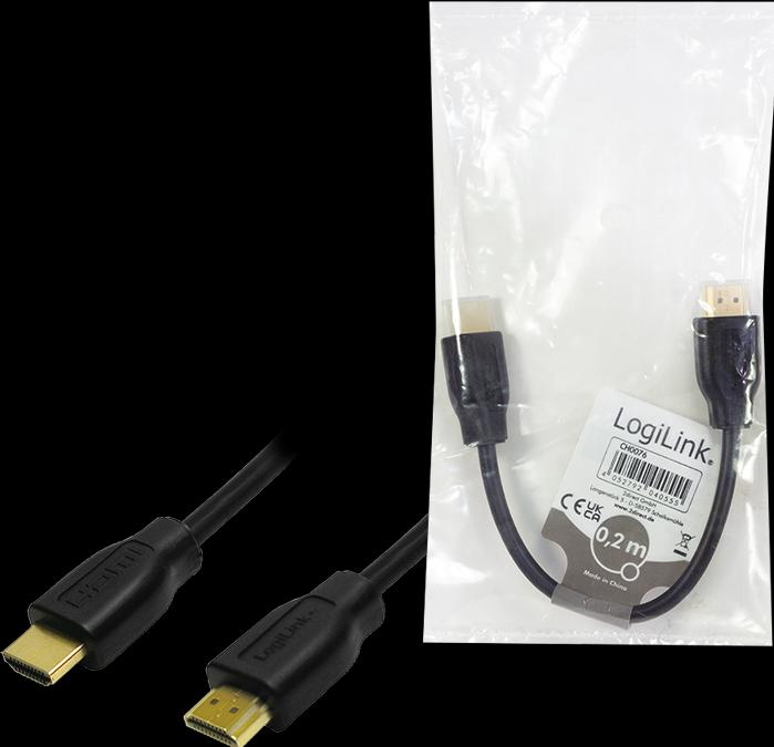 Produktbild LogiLink HDMI (Typ A) — HDMI (Typ A) (0.20 m, HDMI)