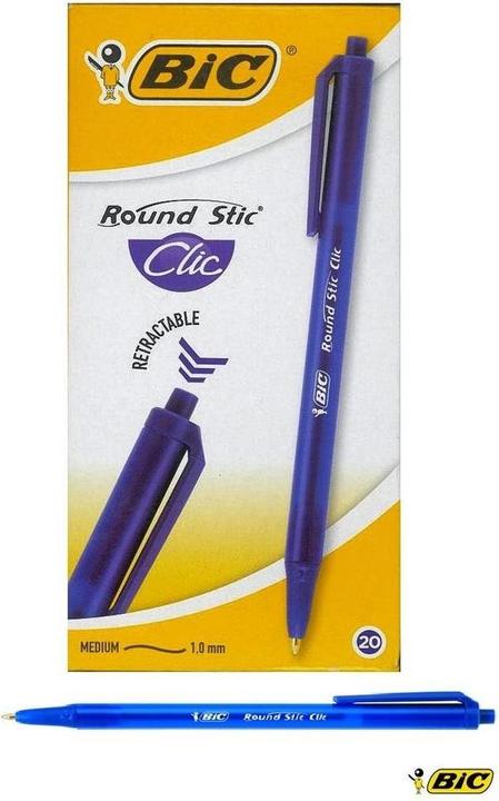 Image du produit Bic Round Stic Clic (Bleu, 20 x)