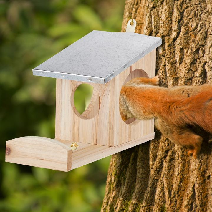 Actual product image Relaxdays Squirrel Feeder with Roof