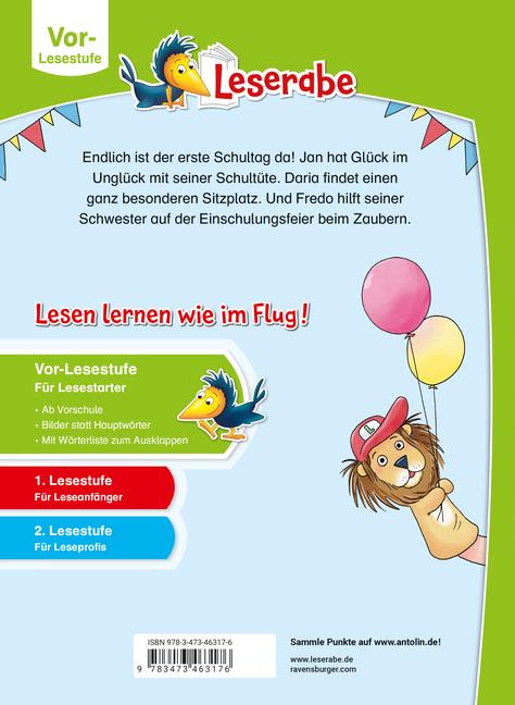 Produktbild Ravensburger Geschichten vom ersten Schultag - lesen lernen mit dem Leserabe - Erstlesebuch - Kinderbuch ab 5 (Deutsch, Henriette Wich, Antje Hagemann, 2024)