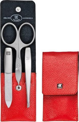 Produktbild Zwilling Taschen-Etui, Rindleder rot, 3-tlg.