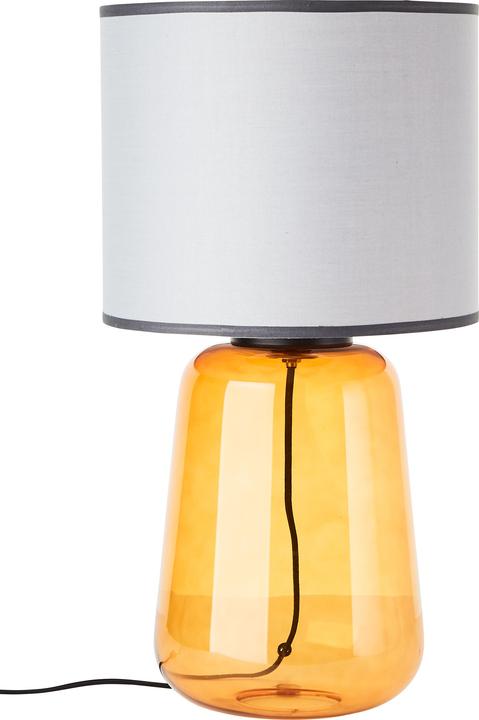Actual product image Brilliant Hydra Table Lamp 56cm Grey/Yellow Glass/Textile Cord Intermediate Switch (E27)