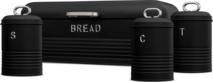Produktbild BerlingerHaus Brotkasten und Küchendosen-Set, schwarz-silber