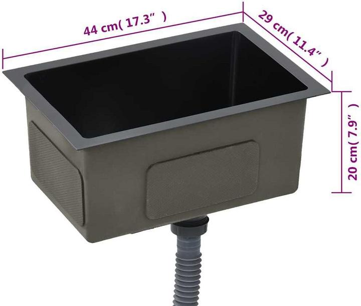Produktbild VidaXL Kolumbus (Einbauspüle, 29 cm, 44 cm)