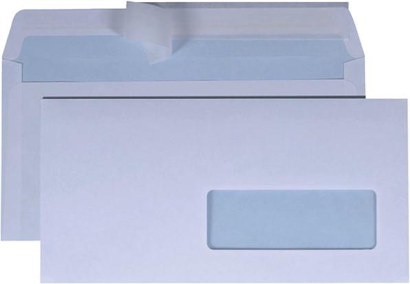 Quantore 50 Selbstklebende Umschläge mit Fenster rechts C5/6 114 x 229 mm (114 x 229 mm, 50 x)