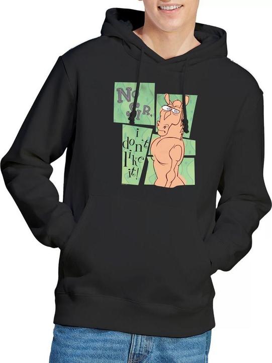 Immagine prodotto Ren & Stimpy No Sir I Don't Like It Felpa con Cappuccio Uomo (XXL)