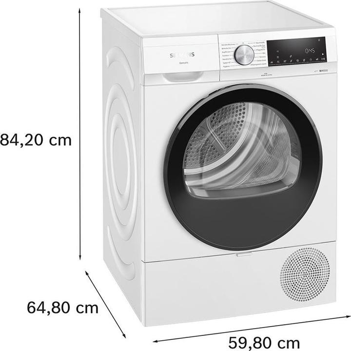 Actual product image Siemens WQ33G2V3CH 8kg Wärmepumpentrockner A+++ (8 kg, Right)
