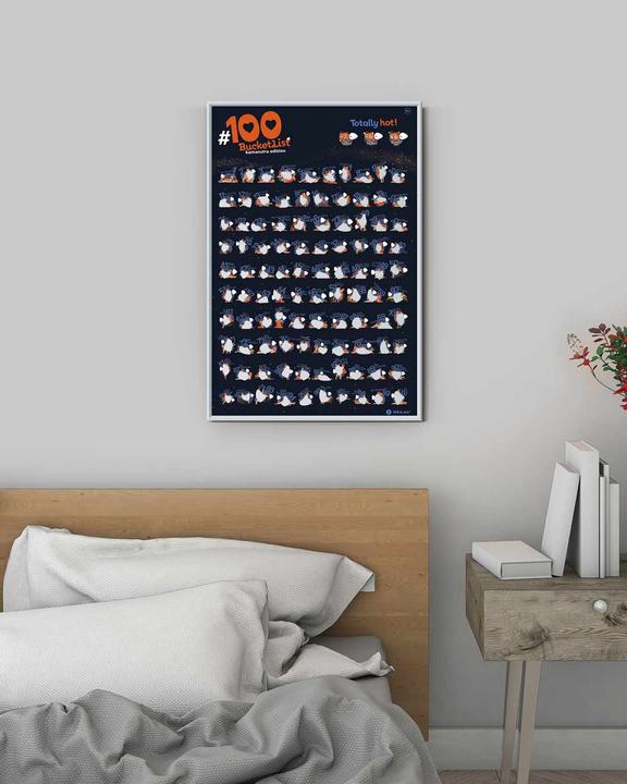 Image du produit 1dea.me Kamasutra 100 Bucketlist - Rubbelposter / Scratch Map (60 x 40 cm)