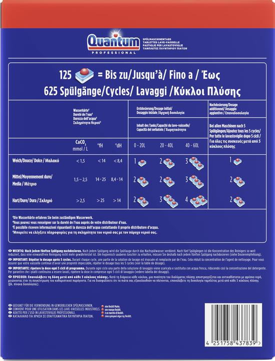 Immagine prodotto Finish Quantum Professional tabs per lavastoviglie 125 (Compresse, 125 Cicli di lavaggio)