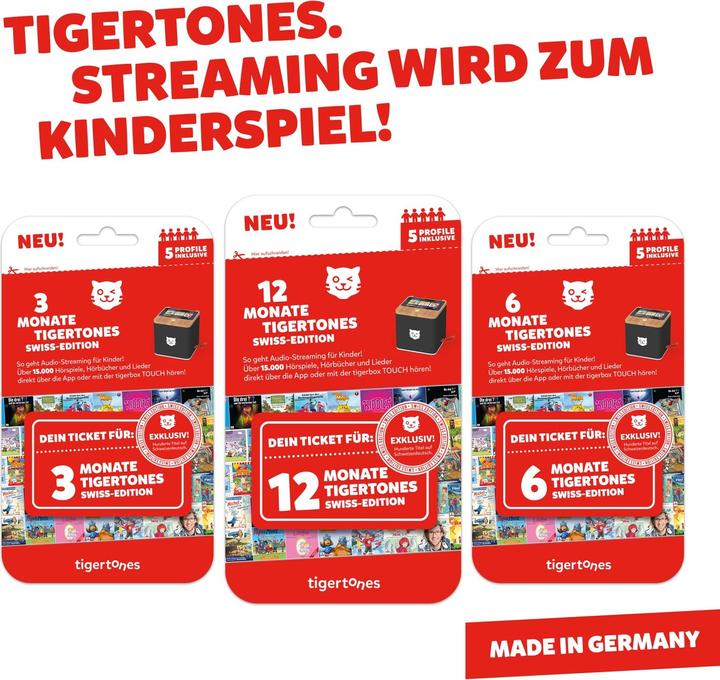 Immagine prodotto Tigermedia tigertones - Biglietto 12 mesi Edizione Svizzera (Tedesco)