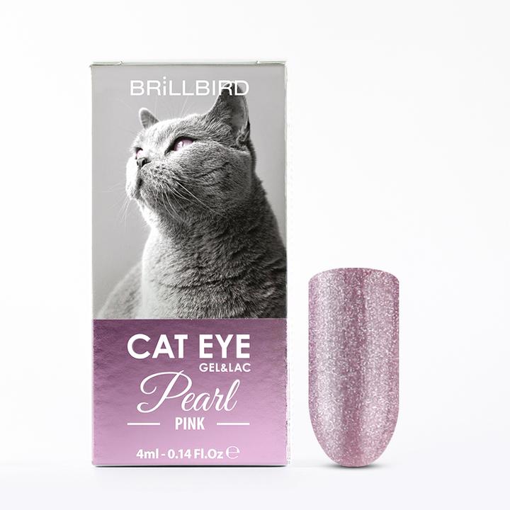 BrillBird Cat Eye Pearl Pink 4ml (Pink, Gel-Effekt Nagellack)
