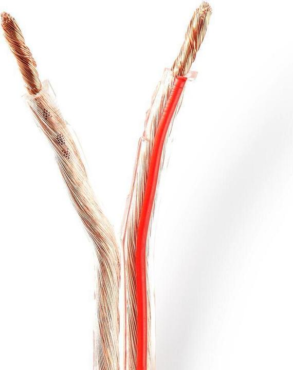 Produktbild Nedis Lautsprecherkabel| 2x 4.00 mm²| CCA| 100.0 m| rund| PVC| Transparent| - Verlänge (100 m, 4 mm²)
