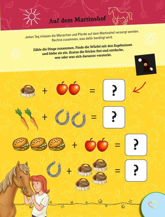 Produktbild Bibi & Tina Kritzel-Kratzel Stickerbuch mit Rätsel