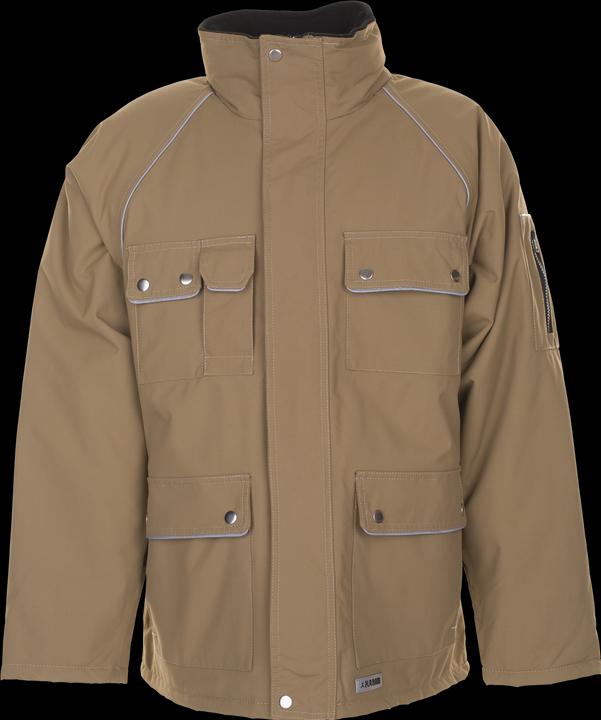 Actual product image Planam unisex parka CANVAS 320 khaki, black size L (L)