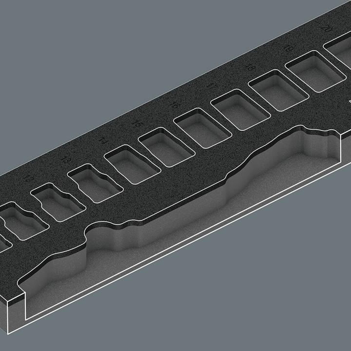 Actual product image Wera 9722 Foam insert 8000 C Zyklop ratchet set 1