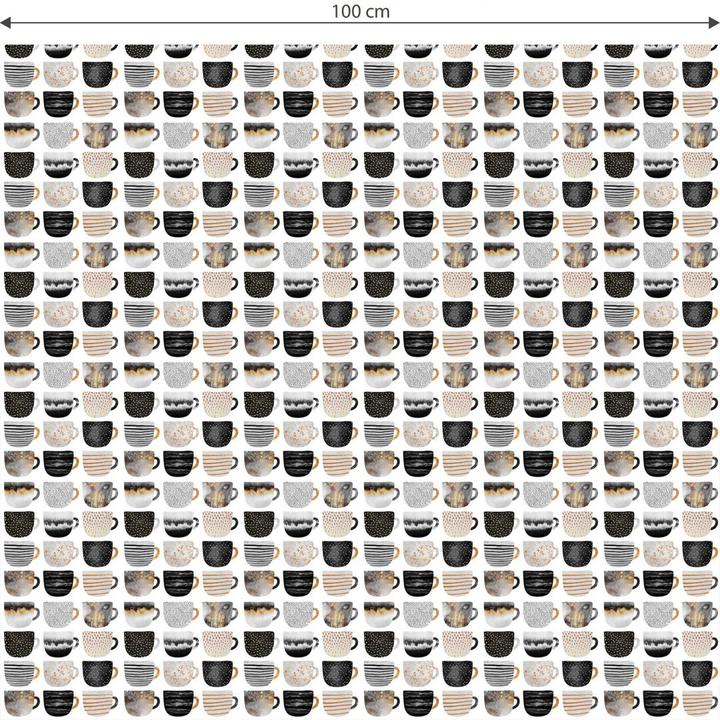 Produktbild Trenddeko Kaffeetassen: Pretty Black & Gold (100 x 150 cm)