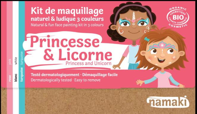 Image du produit Namaki Bio Schminkset 3 Farben Prinzessin & Einhorn