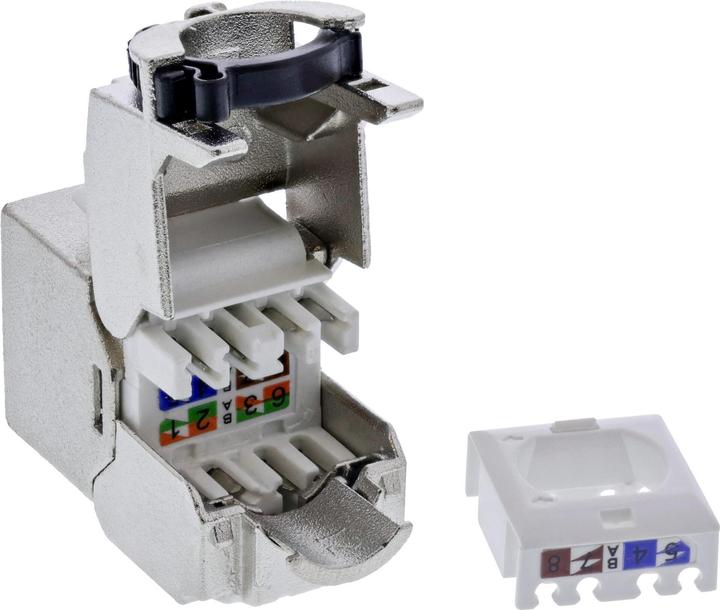 Image du produit InLine 24 pièces en vrac ® Keystone RJ45 prise femelle Slim, SNAP-In, Cat.8.1, attache-câble intégré