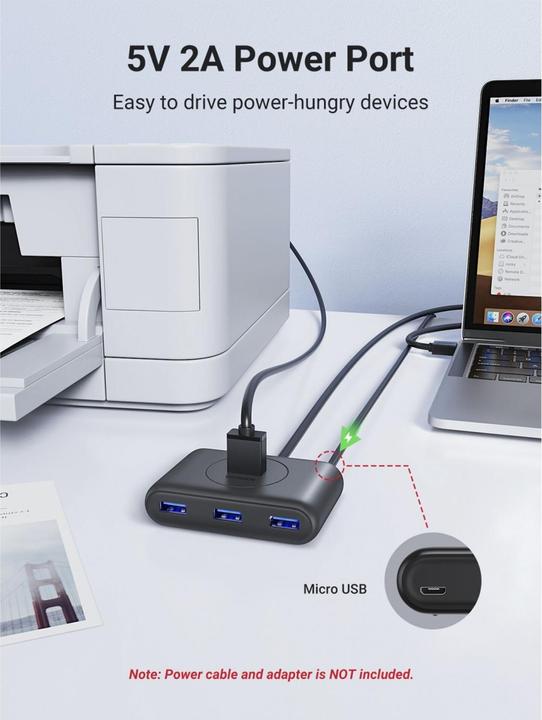 Produktbild Ugreen Hub USB 3.0 4in1 (USB-C, 4 Ports)